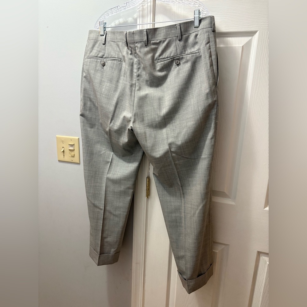 Suit Supply Gray Soho Turn Up Pure Wool Super 120's Trouser Size 56 40X27" - Picture 2 of 3